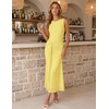 image:imageZESICA Womens Summer Sleeveless Bodycon Mesh Maxi DressesYellow