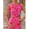 image:imageZESICA Womens Summer Sleeveless Floral Ruched Wrap Bodycon Midi DressRose