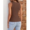 image:imageZESICA Womens Summer Sleeveless Tanks Business Casual TopsBrown
