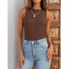 image:imageZESICA Womens Summer Sleeveless Tanks Business Casual TopsBrown