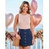 image:imageZESICA Womens Summer Sleeveless Tanks Business Casual TopsPink