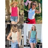 image:imageZESICA Womens Summer Sleeveless Tanks Business Casual TopsSand