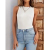 image:imageZESICA Womens Summer Sleeveless Tanks Business Casual TopsWhite