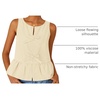 image:imageZESICA Womens Summer Sleeveless Tie Front Peplum Tank TopsApricot