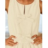 image:imageZESICA Womens Summer Sleeveless Tie Front Peplum Tank TopsApricot