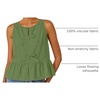 image:imageZESICA Womens Summer Sleeveless Tie Front Peplum Tank TopsArmygreen