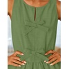 image:imageZESICA Womens Summer Sleeveless Tie Front Peplum Tank TopsArmygreen