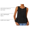 image:imageZESICA Womens Summer Sleeveless Tie Front Peplum Tank TopsBlack