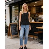 image:imageZESICA Womens Summer Sleeveless Tie Front Peplum Tank TopsBlack