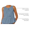 image:imageZESICA Womens Summer Sleeveless Tie Front Peplum Tank TopsDustyblue