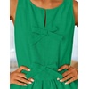 image:imageZESICA Womens Summer Sleeveless Tie Front Peplum Tank TopsGreen