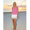 image:imageZESICA Womens Summer Sleeveless Tie Front Peplum Tank TopsHotpink