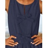 image:imageZESICA Womens Summer Sleeveless Tie Front Peplum Tank TopsNavy