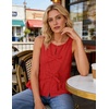 image:imageZESICA Womens Summer Sleeveless Tie Front Peplum Tank TopsRed