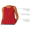 image:imageZESICA Womens Summer Sleeveless Tie Front Peplum Tank TopsRed