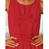 image:imageZESICA Womens Summer Sleeveless Tie Front Peplum Tank TopsRed