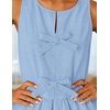 image:imageZESICA Womens Summer Sleeveless Tie Front Peplum Tank TopsSky
