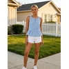 image:imageZESICA Womens Summer Sleeveless Tie Front Peplum Tank TopsSky