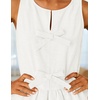 image:imageZESICA Womens Summer Sleeveless Tie Front Peplum Tank TopsWhite