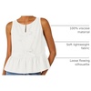image:imageZESICA Womens Summer Sleeveless Tie Front Peplum Tank TopsWhite
