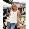 image:imageZESICA Womens Summer Sleeveless Tie Front Peplum Tank TopsWhite