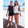 image:imageZESICA Womens Summer Sleeveless Tie Front Peplum Tank TopsWhite
