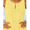 image:imageZESICA Womens Summer Sleeveless Tie Front Peplum Tank TopsYellow