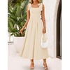 image:imageZESICA Womens Summer Tie Shoulder Wedding Guest Maxi DressApricot