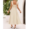 image:imageZESICA Womens Summer Tie Shoulder Wedding Guest Maxi DressApricot