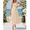 image:imageZESICA Womens Summer Tie Shoulder Wedding Guest Maxi DressApricot