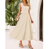 image:imageZESICA Womens Summer Tie Shoulder Wedding Guest Maxi DressApricot