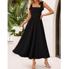 image:imageZESICA Womens Summer Tie Shoulder Wedding Guest Maxi DressBlack