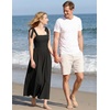image:imageZESICA Womens Summer Tie Shoulder Wedding Guest Maxi DressBlack