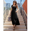 image:imageZESICA Womens Summer Tie Shoulder Wedding Guest Maxi DressBlack