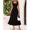image:imageZESICA Womens Summer Tie Shoulder Wedding Guest Maxi DressBlack