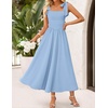 image:imageZESICA Womens Summer Tie Shoulder Wedding Guest Maxi DressBlue