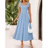 image:imageZESICA Womens Summer Tie Shoulder Wedding Guest Maxi DressBlue