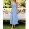 image:imageZESICA Womens Summer Tie Shoulder Wedding Guest Maxi DressBlue