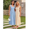 image:imageZESICA Womens Summer Tie Shoulder Wedding Guest Maxi DressBlue