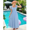 image:imageZESICA Womens Summer Tie Shoulder Wedding Guest Maxi DressBlue