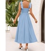 image:imageZESICA Womens Summer Tie Shoulder Wedding Guest Maxi DressBlue