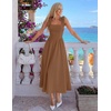 image:imageZESICA Womens Summer Tie Shoulder Wedding Guest Maxi DressBrown
