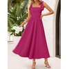 image:imageZESICA Womens Summer Tie Shoulder Wedding Guest Maxi DressEggplant
