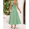 image:imageZESICA Womens Summer Tie Shoulder Wedding Guest Maxi DressGreen