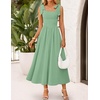 image:imageZESICA Womens Summer Tie Shoulder Wedding Guest Maxi DressGreen