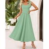 image:imageZESICA Womens Summer Tie Shoulder Wedding Guest Maxi DressGreen