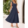 image:imageZESICA Womens Summer Tie Shoulder Wedding Guest Maxi DressNavy