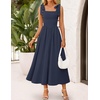 image:imageZESICA Womens Summer Tie Shoulder Wedding Guest Maxi DressNavy