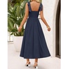 image:imageZESICA Womens Summer Tie Shoulder Wedding Guest Maxi DressNavy