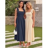 image:imageZESICA Womens Summer Tie Shoulder Wedding Guest Maxi DressNavy